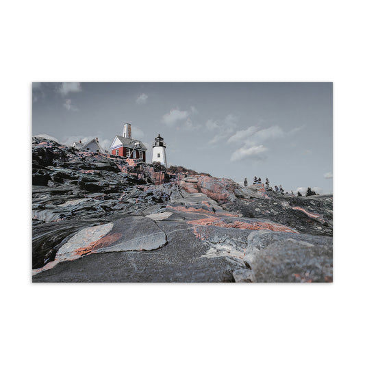 Pemaquid Point Lighthouse Color Pop Postcard