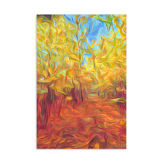 Bright Autumn Gold Postcard