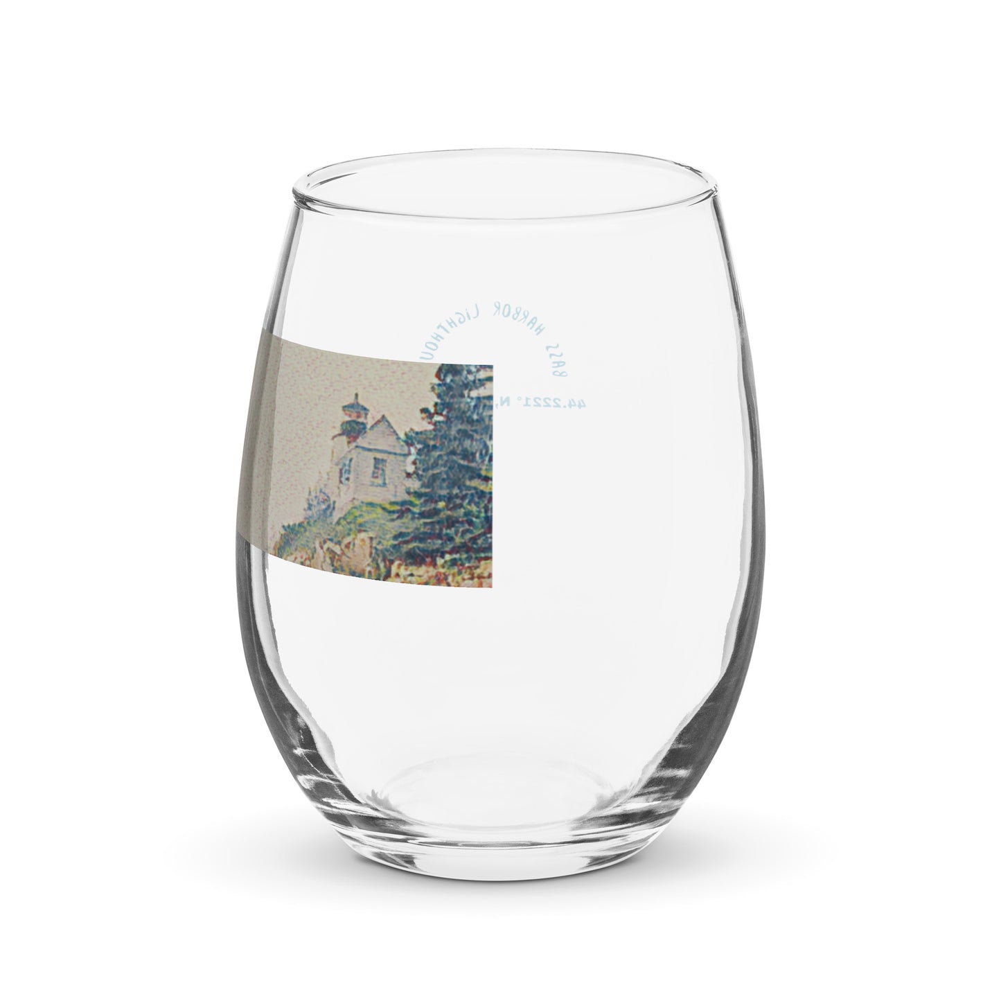 Stemless Wine Glass - Bass Harbor Lighthouse